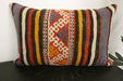 Handmade Anatolian Kilim Cushion Cover with Insert 40 x 60cm | Vintage Turkish Wool Lumbar Pillow | Organic Cotton Back | TK26-C1110- Rugs Direct NZ 