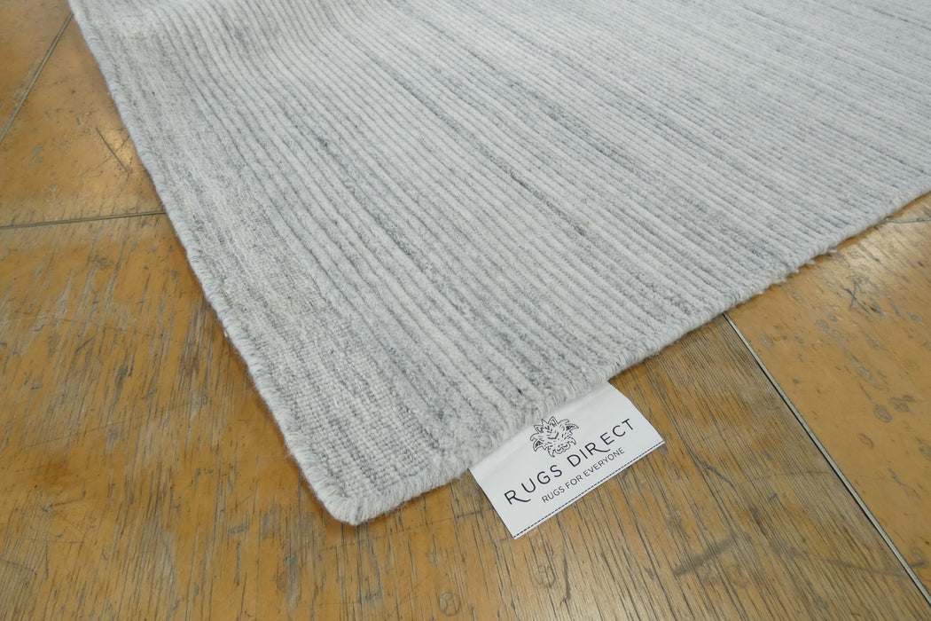 Ribbed Snow – Handmade Wool & Viscose Rug- Rugs Direct NZ