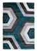 Modern Geometric Honeycomb Shaggy California Rug - Rugs Direct