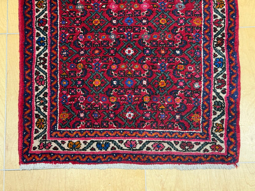 Persian Hand Knotted Hossein Abad Runner Size: 82 x 970cm- Rugs Direct 