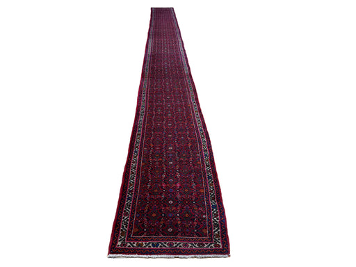 Persian Hand Knotted Hossein Abad Runner Size: 82 x 970cm- Rugs Direct 