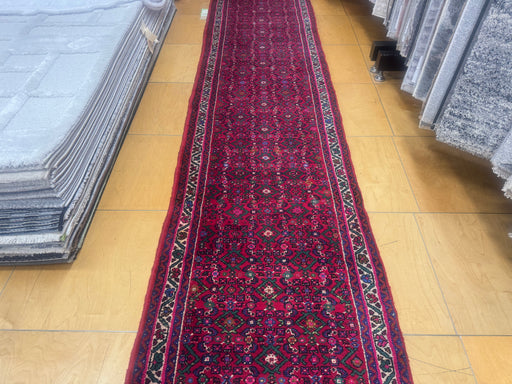 Persian Hand Knotted Hossein Abad Runner Size: 82 x 970cm- Rugs Direct 