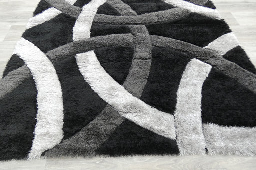Orbit Modern Geometric Shag Pile California Rug - Rugs Direct