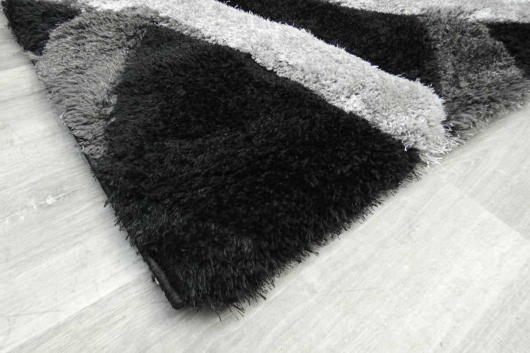 Orbit Modern Geometric Shag Pile California Rug - Rugs Direct