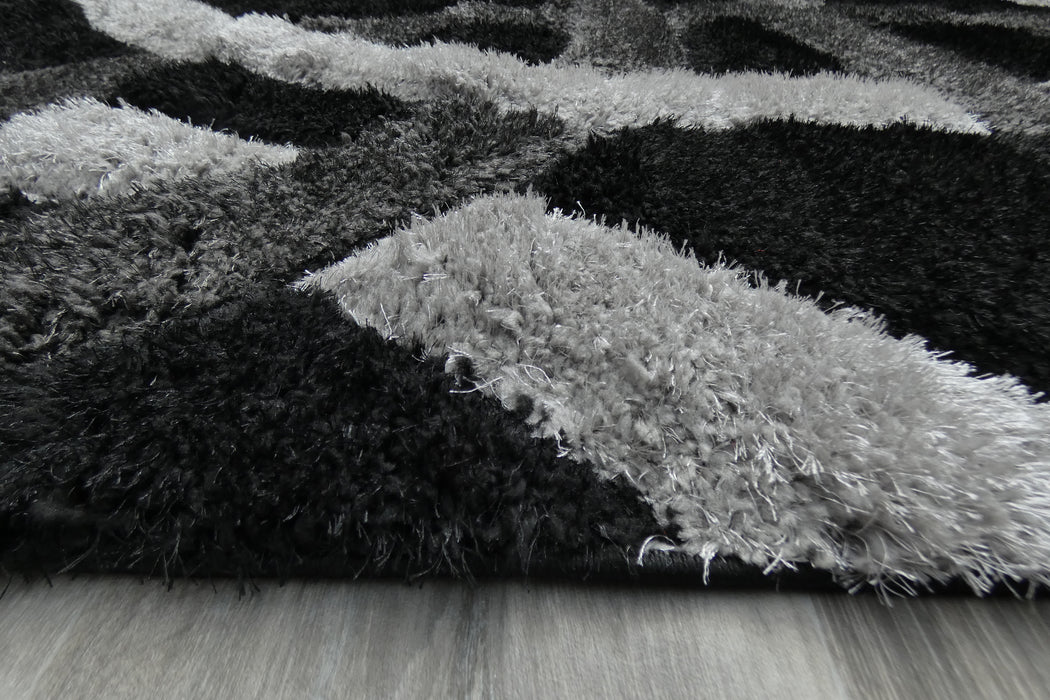Orbit Modern Geometric Shag Pile California Rug - Rugs Direct