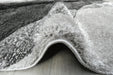 Abstract Wave Monochrome Shaggy California Rug- Rugs Direct 