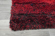 Modern Red & Grey Ombre Stripe Textured California Rug - Rugs Direct
