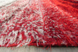 Modern Red & Grey Ombre Stripe Textured California Rug - Rugs Direct