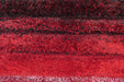 Modern Red & Grey Ombre Stripe Textured California Rug - Rugs Direct