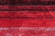 Modern Red & Grey Ombre Stripe Textured California Rug - Rugs Direct
