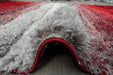 Modern Red & Grey Ombre Stripe Textured California Rug - Rugs Direct