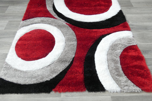 Modern Eclipse Abstract Rings California Shaggy Rug - Rugs Direct