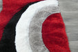 Modern Eclipse Abstract Rings California Shaggy Rug - Rugs Direct