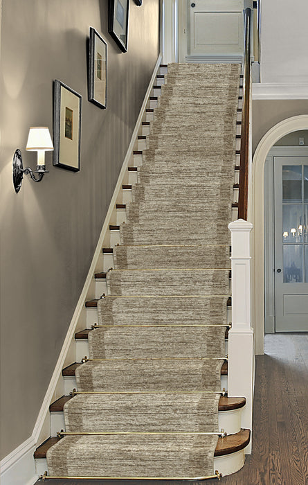 Border Design Hallway Runner Beige Colour Size: 67cm x Cut to Order?!-Rugs Direct Nz