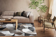 Abstract Geometric Design Argentum Rug-Rugs Direct