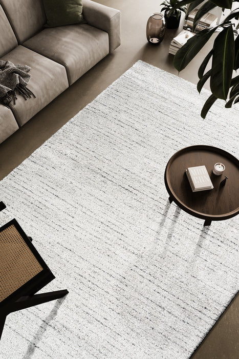 Thick Modern White Abrash Design Rug (23264-6474) - Rugs Direct