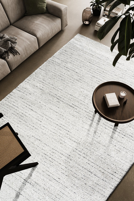 Thick Modern White Abrash Design Rug (23264-6474) - Rugs Direct