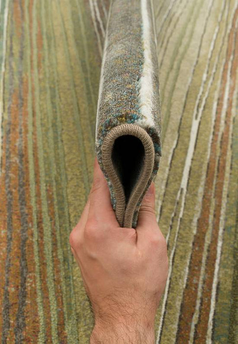 Modern Earthy Stripes Design Argentum Rug- Rugs Direct