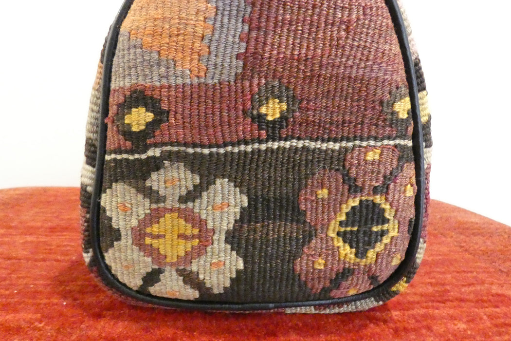 One-of-a-Kind Anatolian Kilim & Leather Shoulder Bag "Reyhan"- Rugs Direct 