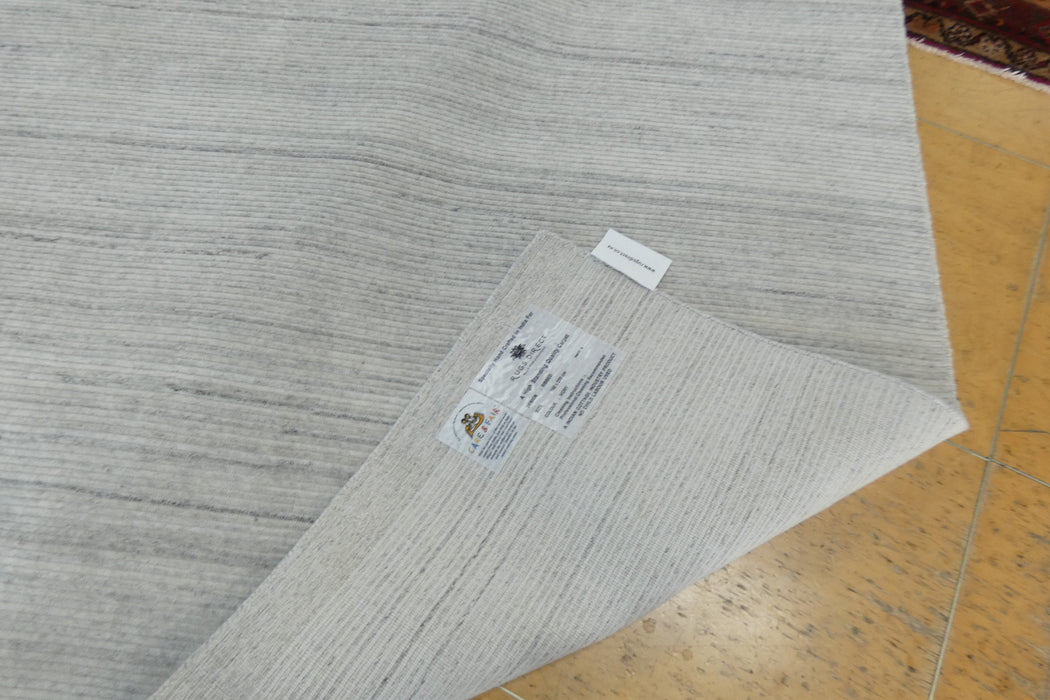 Ribbed Ivory – Handmade Wool & Viscose Rug-Rugs Direct NZ