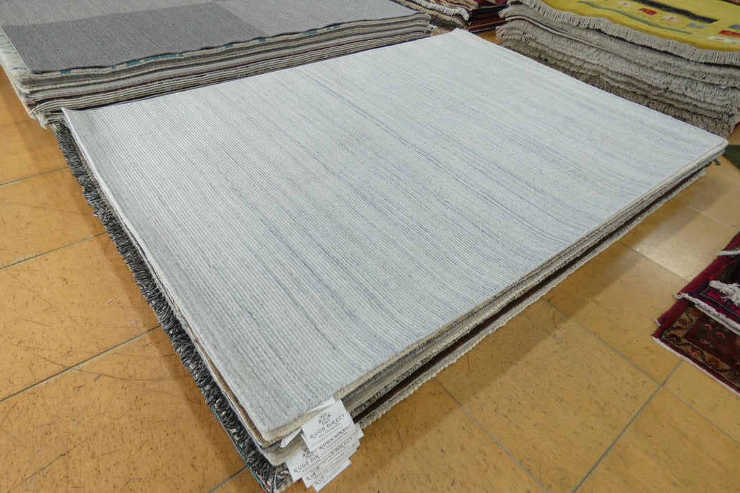 Ribbed Snow – Handmade Wool & Viscose Rug- Rugs Direct NZ