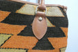 One-of-a-Kind Anatolian Kilim Leather Tote Bag "Rojin"- Rugs Direct