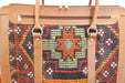 One-of-a-Kind Anatolian Kilim Leather Weekend Bag "Ronak"- Rugs Direct