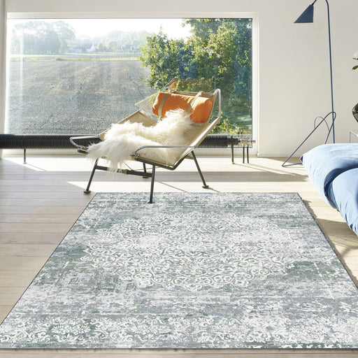 Faded Persian Design Argentum Rug Size: 160 x 230cm- Rugs direct 