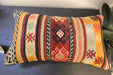 Handmade Turkish Kilim Cushion 30 x 50cm, Vintage Wool Lumbar Cushion with Insert, Organic Cotton Back- Rugs Direct New Zealand 