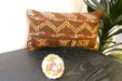 Handmade Turkish Kilim Cushion 30 x 50cm,, Vintage Wool Lumbar Cushion with Insert, Organic Cotton Back- Rugs Direct New Zealand 