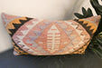 Handmade Turkish Kilim Cushion 30 x 50cm | Vintage Wool Lumbar Cushion with Insert | Organic Cotton Back | rugs direct New Zealand 