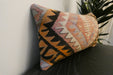 Handmade Turkish Kilim Cushion 30 x 50cm | Vintage Wool Lumbar Cushion with Insert | Organic Cotton Back | rugs direct New Zealand 