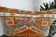 Handmade Anatolian Rug Cushion Cover with Insert 40 x 60cm | Vintage Turkish Wool Lumbar Pillow | Organic Cotton Back | Rugs Direct New Zealand 