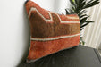 Handmade Anatolian Rug Cushion Cover with Insert 40 x 60cm | Vintage Turkish Wool Lumbar Pillow | Organic Cotton Back | Rugs Direct New Zealand 