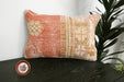 Handmade Anatolian Rug Cushion Cover with Insert 40 x 60cm | Vintage Turkish Wool Lumbar Pillow | Organic Cotton Back | Rugs Direct New Zealand 