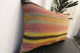 Handmade Anatolian Kilim Cushion Cover with Insert 40 x 60cm | Vintage Turkish Wool Lumbar Pillow | Organic Cotton Back - Rugs Direct New Zealand 