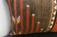 Handmade Anatolian Kilim Cushion Cover with Insert 40 x 60cm | Vintage Turkish Wool Lumbar Pillow | Organic Cotton Back |Rugs Direct New Zealand 