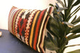 Handmade Anatolian Kilim Cushion Cover with Insert 40 x 60cm | Vintage Turkish Wool Lumbar Pillow | Organic Cotton Back |Rugs Direct New Zealand 