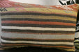 Handmade Anatolian Kilim Cushion Cover with Insert 40 x 60cm | Vintage Turkish Wool Lumbar Pillow | Organic Cotton Back- Rugs Direct New Zealand 