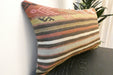 Handmade Anatolian Kilim Cushion Cover with Insert 40 x 60cm | Vintage Turkish Wool Lumbar Pillow | Organic Cotton Back- Rugs Direct New Zealand 