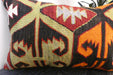 Handmade Anatolian Kilim Cushion Cover with Insert 40 x 60cm | Vintage Turkish Wool Lumbar Pillow | Organic Cotton Back- Rugs Direct New Zealand 