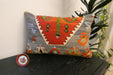 Handmade Anatolian Kilim Cushion Cover with Insert 40 x 60cm | Vintage Turkish Wool Lumbar Pillow | Organic Cotton Back - Rugs Direct New Zealand 