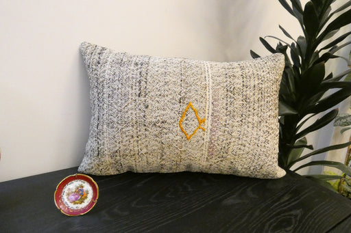 Handmade Anatolian Kilim Cushion Cover with Insert 40 x 60cm | Vintage Turkish Wool Lumbar Pillow | Organic Cotton Back - Rugs Direct New Zealand 