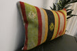 Handmade Anatolian Kilim Cushion Cover with Insert 40 x 60cm | Vintage Turkish Wool Lumbar Pillow | Organic Cotton Back - Rugs Direct New Zealand 