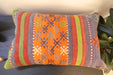 Handmade Anatolian Kilim Cushion Cover with Insert 40 x 60cm | Vintage Turkish Wool Lumbar Pillow | Organic Cotton Back - Rugs Direct New Zealand 