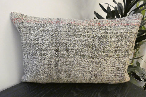 Handmade Anatolian Kilim Cushion Cover with Insert 40 x 60cm | Vintage Turkish Wool Lumbar Pillow | Organic Cotton Back - Rugs Direct New Zealand 