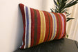 Handmade Anatolian Kilim Cushion Cover with Insert 40 x 60cm | Vintage Turkish Wool Lumbar Pillow | Organic Cotton Back - Rugs Direct New Zealand 