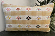Handmade Anatolian Kilim Cushion Cover with Insert 40 x 60cm | Vintage Turkish Wool Lumbar Pillow | Organic Cotton Back - Rugs Direct New Zealand 