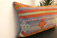 Handmade Anatolian Kilim Cushion Cover with Insert 40 x 60cm | Vintage Turkish Wool Lumbar Pillow | Organic Cotton Back - Rugs Direct New Zealand 