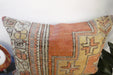 Handmade Anatolian Rug Cushion Cover with Insert 50 x 70cm | Vintage Turkish Wool Lumbar Pillow | Organic Cotton Back - Rugs Direct New Zealand 
